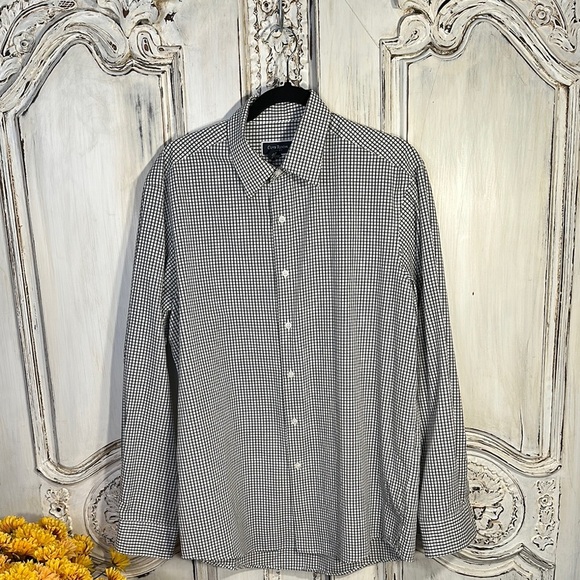 Other - Club Room Men's Black and White Checkered Shirt Slim Fit